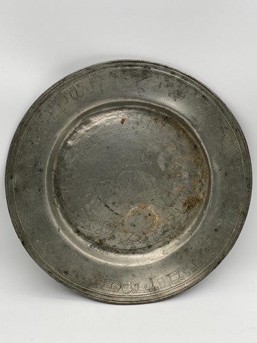 Lot 51 - A 19th century or earlier pewter Passover...