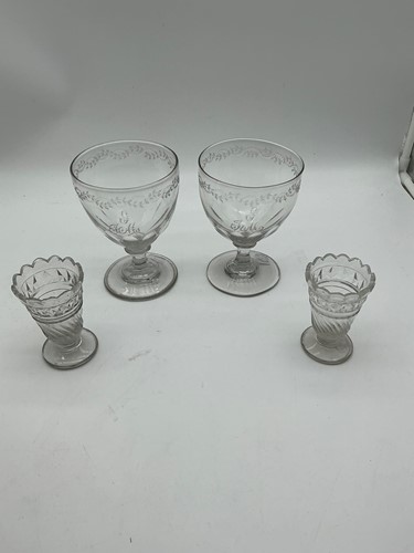 Lot 3 - A pair of large Georgian glass rummers, with...