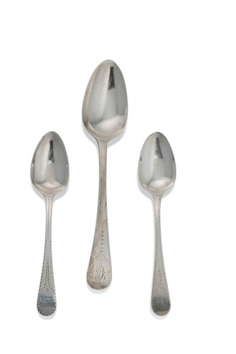 Lot 347 - A set of William IV silver spoons