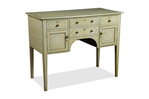 Lot 451 - A Regency painted kneehole dressing table