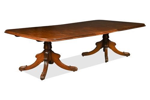 Lot 540 - A mahogany twin-pedestal dining table, early 19th century