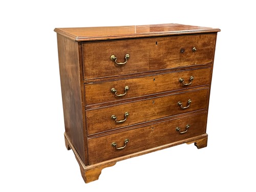 Lot 425 - A large mahogany secretaire chest of drawers,...