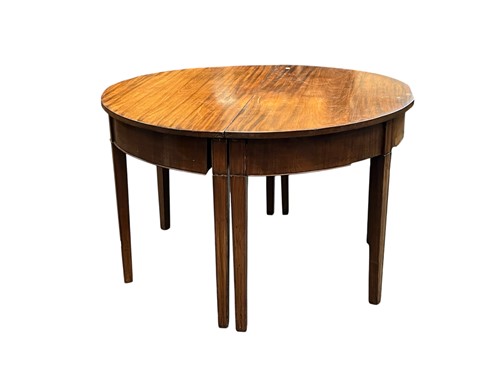 Lot 659 - A 19th century mahogany D-end dining table...