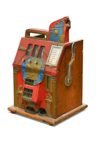 Lot 132 - A Mills Novelty Co., Roman Head slot machine, circa 1930s