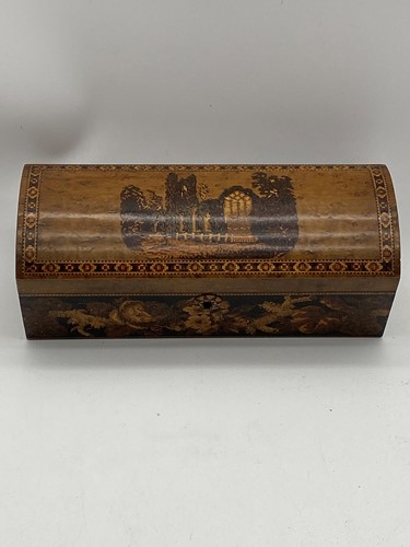 Lot 110 - A Tonbridge ware box of rectangular form and...