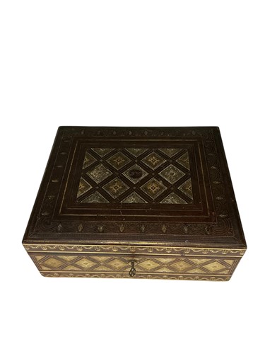 Lot 109 - A 19th century embossed papier mache and...