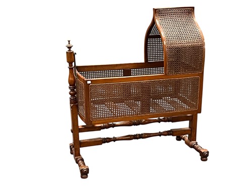 Lot 653 - A Victorian mahogany rocking cradle