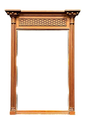 Lot 654 - A Regency style pier mirror, 20th century