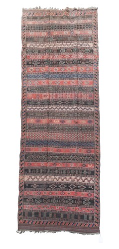 Lot 663 - A soumak kelleh runner, early 20th century