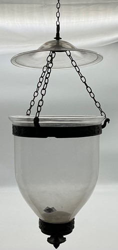 Lot 76 - A large hand blown glass hanging light,...
