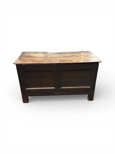 Lot 361 - A 17th century and later oak coffer, 60 x 107...