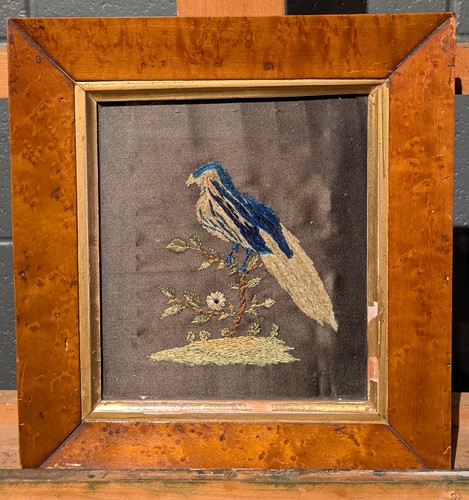 Lot 292 - A pair of Regency chain stitch needleworks of...