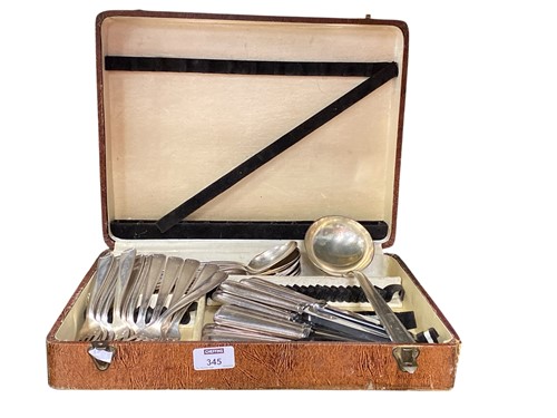 Lot 345 - A canteen of early 20th century French silver...