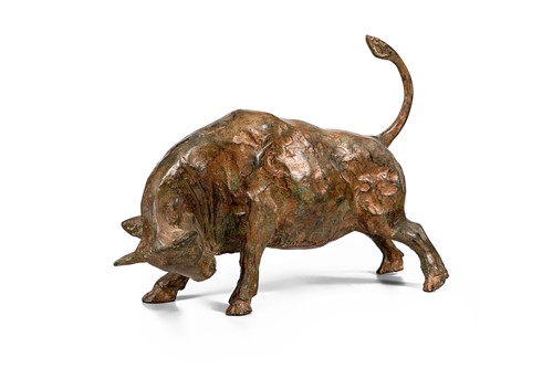 Lot 67 - Pierre Chenet (French, 20th century), Raging Bull