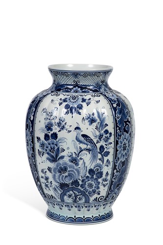 Lot 34 - A Delft blue and white vase, 20th century
