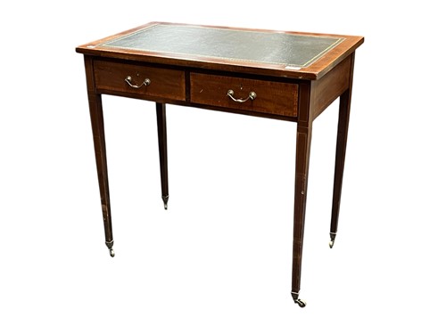 Lot 357 - An Edwardian mahogany and crossbanded writing...