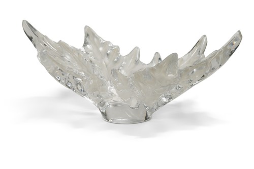 Lot 11 - Champs-Élysées, a Marc Lalique (1900-1977) frosted and polished glass centrepiece