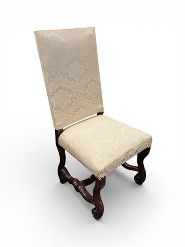 Lot 379 - A carved walnut high back chair, circa 1700,...
