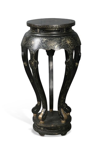 Lot 56 - A Chinese lacquered jardiniere stand, circa 1920