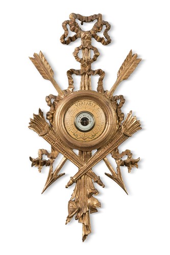 Lot 101 - A giltwood barometer