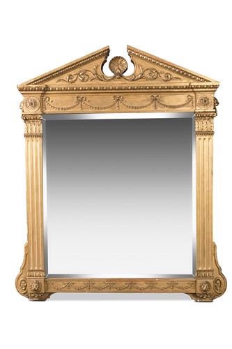 Lot 133 - A Neoclassical style giltwood mirror, late 19th century