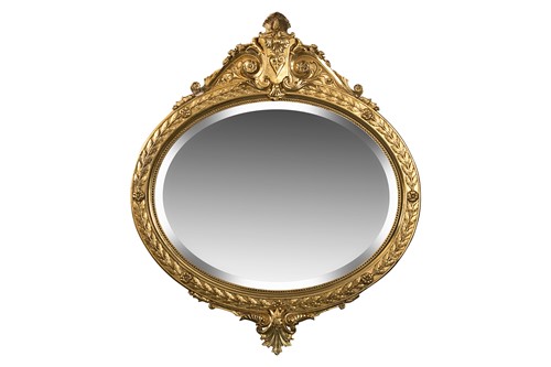 Lot 103 - A giltwood and gesso mirror, 20th century