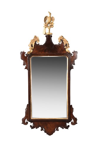 Lot 130 - A George III mahogany mirror
