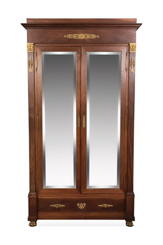 Lot 109 - An Empire-style mahogany wardrobe