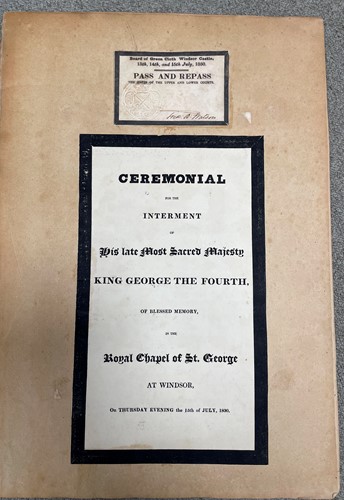 Lot 334 - Funeral of King George IV