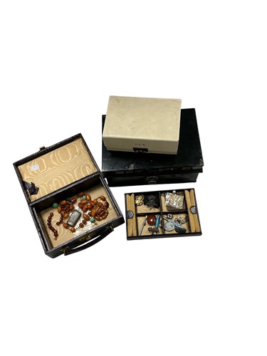 Lot 311 - Three boxes of jewellery, including a...