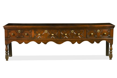 Lot 357 - A William and Mary oak dresser base, circa 1690