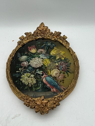 Lot 194 - A Dutch reverse glass painting, 19th century,...
