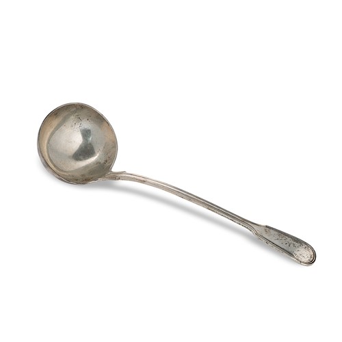Lot 370 - A Victorian silver soup ladle