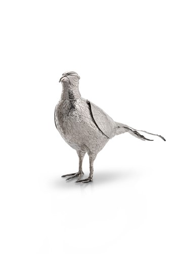 Lot 435 - A continental silver table pheasant