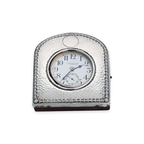 Lot 389 - An Edward VI hallmarked silver cased travel clock