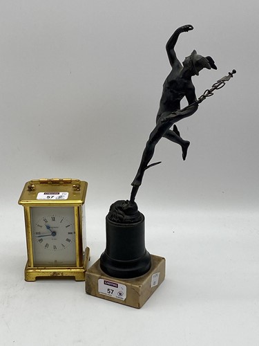 Lot 57 - An early 20th century bronze model of Mercury...