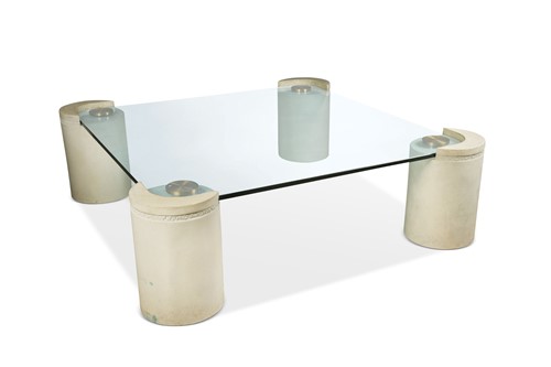 Lot 270 - A large 20th century glass topped coffee table