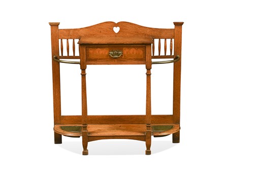 Lot 196 - Shapland & Petter, an Arts & Crafts oak hall stand