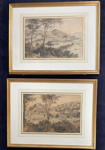 Lot 30 - A pair of 19th century coloured lithographs of Torquay