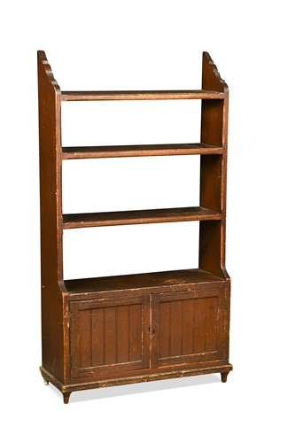 Lot 195 - An Arts and Crafts painted pine bookcase of small proportions