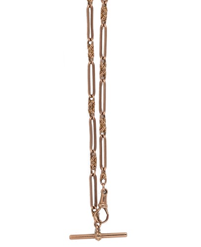 Lot 237 - A 9ct gold fancy watch chain