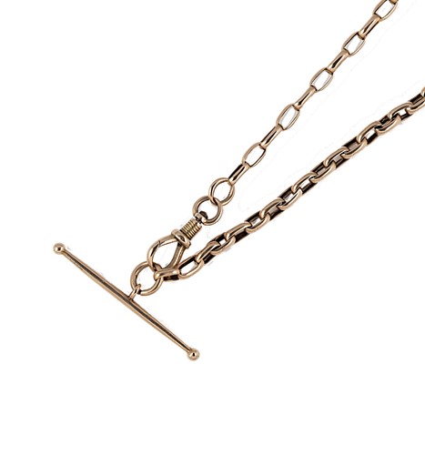 Lot 247 - A rectangular belcher link watch chain