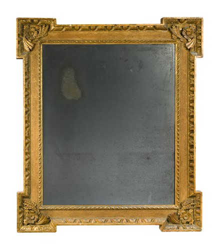 Lot 402 - A giltwood wall mirror, 18th century