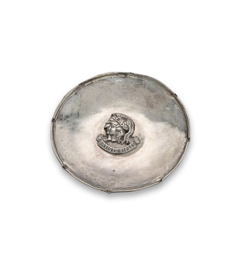Lot 403 - A George V silver military ashtray