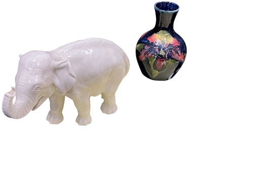 Lot 52 - A miniature Moorcroft vase and a Nymphenburg...