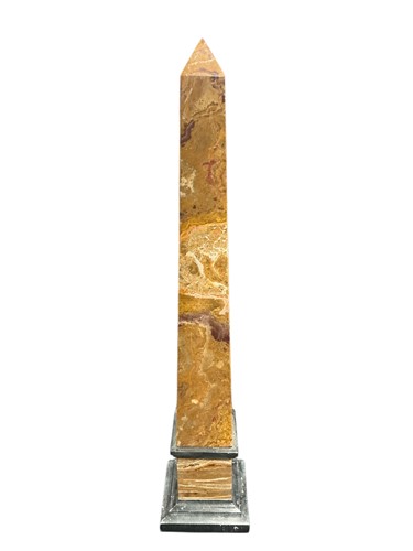Lot 155 - Marble obelisk (AF), 70cm high