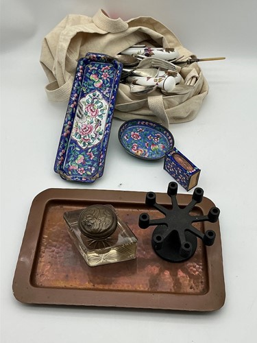 Lot 262 - A handbeaten copper tray, circa 1920s, Robert...