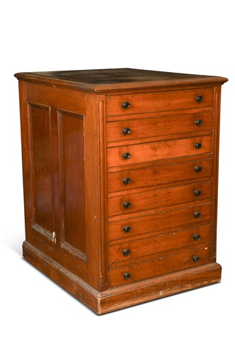 Lot 666 - A mahogany collectors cabinet, circa 1900