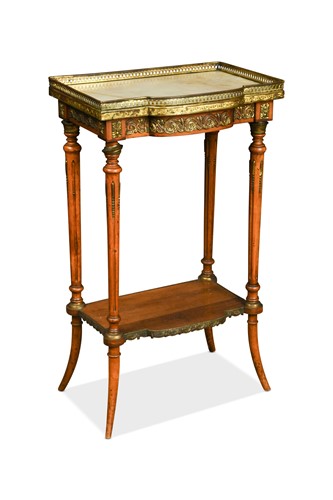 Lot 478 - A Louis XVI style side table with gilt metal mounts, circa 1900