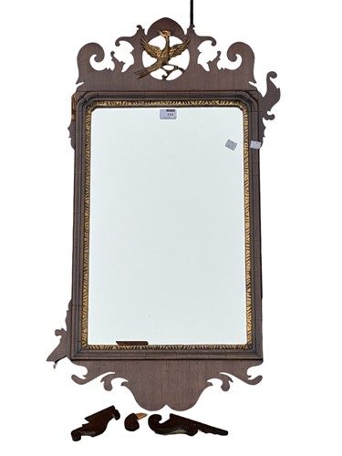 Lot 747 - A Chippendale style fretwork frame wall mirror...